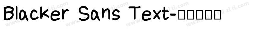 Blacker Sans Text字体转换